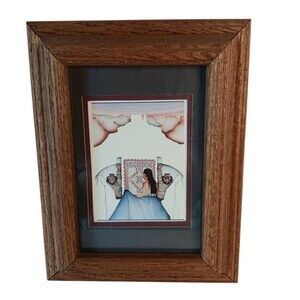 Amado Pena New Mexico Arts And Crafts Fair Mini Print Matted Wood Frame 8x10